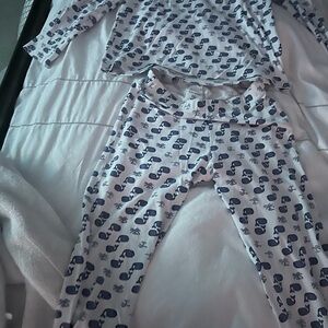 Roller Rabbit Pajama Set with Blue Print